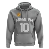 Argentina Football Number 10 Jersey Style Hoodie Soccer Fan