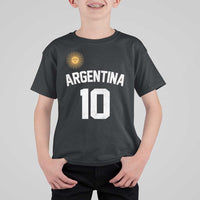 Argentina Football Number 10 Jersey Style T Shirt For Kid Soccer Fan