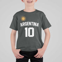 Argentina Football Number 10 Jersey Style T Shirt For Kid Soccer Fan