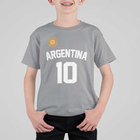 Argentina Football Number 10 Jersey Style T Shirt For Kid Soccer Fan
