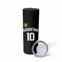 Argentina Football Number 10 Jersey Style Skinny Tumbler Soccer Fan