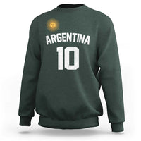 Argentina Football Number 10 Jersey Style Sweatshirt Soccer Fan