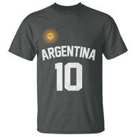 Argentina Football Number 10 Jersey Style T Shirt Soccer Fan