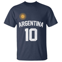 Argentina Football Number 10 Jersey Style T Shirt Soccer Fan