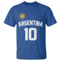 Argentina Football Number 10 Jersey Style T Shirt Soccer Fan