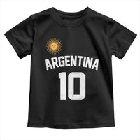 Argentina Football Number 10 Jersey Style Toddler T Shirt Soccer Fan