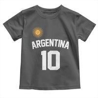 Argentina Football Number 10 Jersey Style Toddler T Shirt Soccer Fan