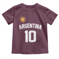 Argentina Football Number 10 Jersey Style Toddler T Shirt Soccer Fan