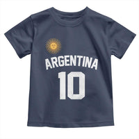 Argentina Football Number 10 Jersey Style Toddler T Shirt Soccer Fan
