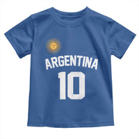 Argentina Football Number 10 Jersey Style Toddler T Shirt Soccer Fan