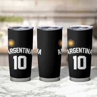 Argentina Football Number 10 Jersey Style Tumbler Cup Soccer Fan
