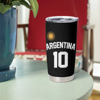 Argentina Football Number 10 Jersey Style Tumbler Cup Soccer Fan