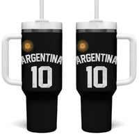 Argentina Football Number 10 Jersey Style Tumbler With Handle Soccer Fan