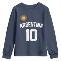 Argentina Football Number 10 Jersey Style Youth Sweatshirt Soccer Fan