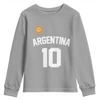 Argentina Football Number 10 Jersey Style Youth Sweatshirt Soccer Fan