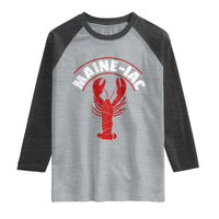 Maine Lobster Raglan Shirt Funny Maine iac Lobstering Fisherman