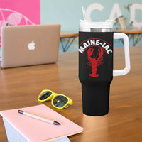 Maine Lobster Tumbler With Handle Funny Maine iac Lobstering Fisherman