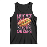 Eatin Beef Blastin' Queefs Funny Embarrassing Hot Dog Retro Bootleg Tank Top