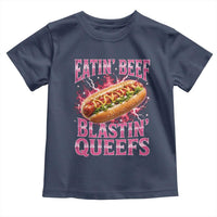 Eatin Beef Blastin' Queefs Funny Embarrassing Hot Dog Retro Bootleg Toddler T Shirt