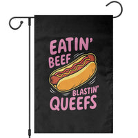 Eatin Beef Blastin' Queefs Funny Hot Dog Adult Humor Garden Flag