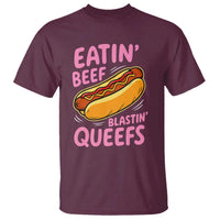 Eatin Beef Blastin' Queefs Funny Hot Dog Adult Humor T Shirt