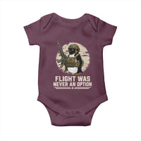 Funny Penguin Flight Was Never An Option Baby Onesie Tactical Penguin Gun Lover