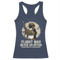 Funny Penguin Flight Was Never An Option Racerback Tank Top Tactical Penguin Gun Lover
