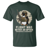 Funny Penguin Flight Was Never An Option T Shirt Tactical Penguin Gun Lover