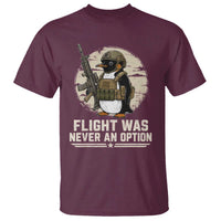 Funny Penguin Flight Was Never An Option T Shirt Tactical Penguin Gun Lover