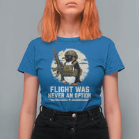 Funny Penguin Flight Was Never An Option T Shirt For Women Tactical Penguin Gun Lover