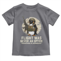 Funny Penguin Flight Was Never An Option Toddler T Shirt Tactical Penguin Gun Lover