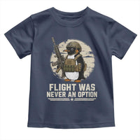 Funny Penguin Flight Was Never An Option Toddler T Shirt Tactical Penguin Gun Lover