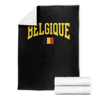 Belgium Belgique Throwback Design Vintage Belgian Flag Jersey Style Throw Blanket