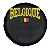 Belgium Belgique Throwback Design Vintage Belgian Flag Jersey Style Spare Tire Cover