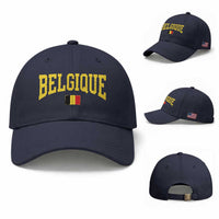 Belgium Belgique Throwback Design Vintage Belgian Flag Jersey Style Baseball Cap