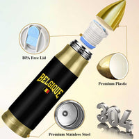 Belgium Belgique Throwback Design Vintage Belgian Flag Jersey Style Bullet Tumbler