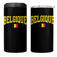 Belgium Belgique Throwback Design Vintage Belgian Flag Jersey Style 4 in 1 Can Cooler Tumbler