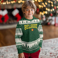 Belgium Belgique Throwback Design Vintage Belgian Flag Jersey Style Ugly Christmas Sweater