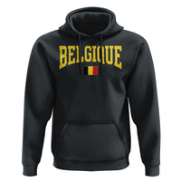 Belgium Belgique Throwback Design Vintage Belgian Flag Jersey Style Hoodie
