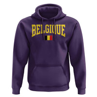 Belgium Belgique Throwback Design Vintage Belgian Flag Jersey Style Hoodie