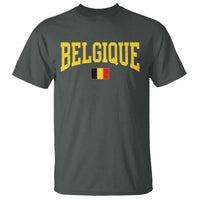 Belgium Belgique Throwback Design Vintage Belgian Flag Jersey Style T Shirt