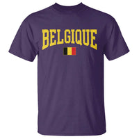 Belgium Belgique Throwback Design Vintage Belgian Flag Jersey Style T Shirt
