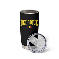 Belgium Belgique Throwback Design Vintage Belgian Flag Jersey Style Tumbler Cup