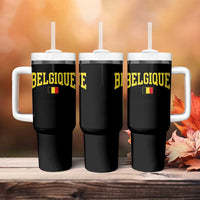 Belgium Belgique Throwback Design Vintage Belgian Flag Jersey Style Tumbler With Handle