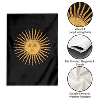 Argentina Sol De Mayo Vintage Argentinian Sun Throwback Design Garden Flag