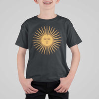 Argentina Sol De Mayo Vintage Argentinian Sun Throwback Design T Shirt For Kid