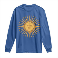 Argentina Sol De Mayo Vintage Argentinian Sun Throwback Design Long Sleeve Shirt