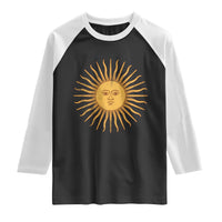 Argentina Sol De Mayo Vintage Argentinian Sun Throwback Design Raglan Shirt