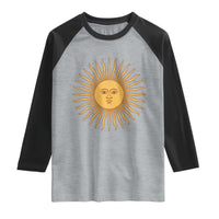 Argentina Sol De Mayo Vintage Argentinian Sun Throwback Design Raglan Shirt