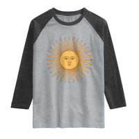 Argentina Sol De Mayo Vintage Argentinian Sun Throwback Design Raglan Shirt